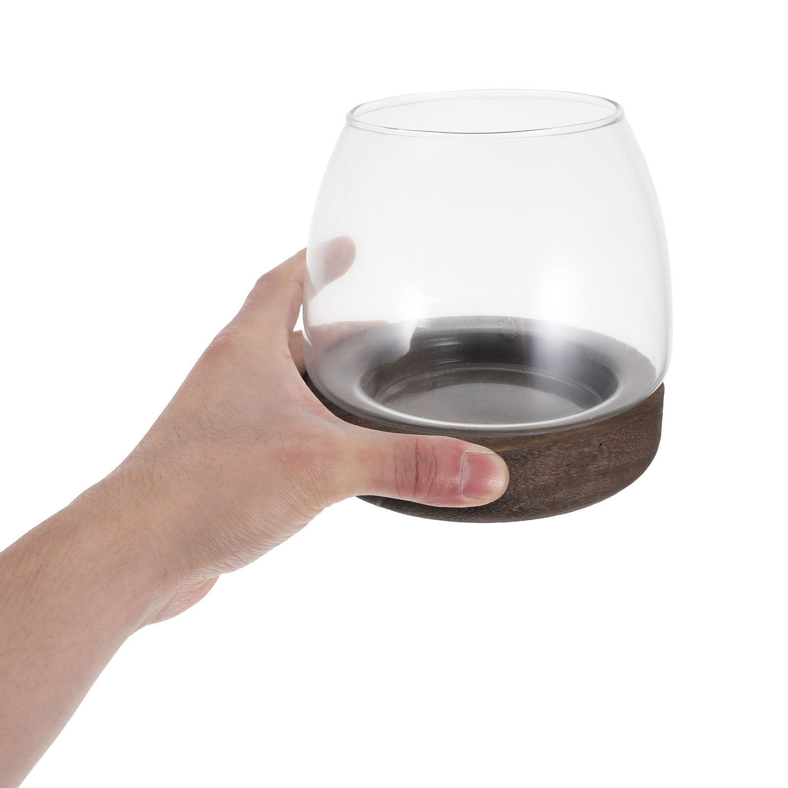 Clear Round Glass Hydroponic P - đánh giá và giá Planted Aquarium Jar