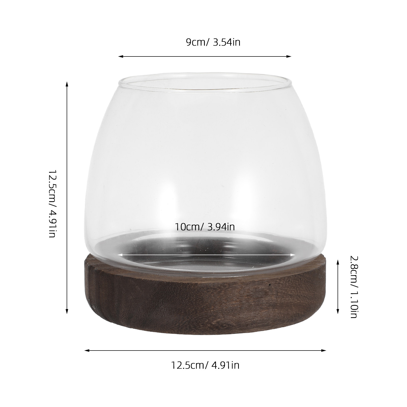 Clear Round Glass Hydroponic P - đánh giá và giá Planted Aquarium Jar