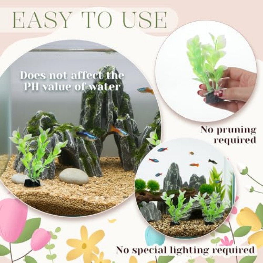 2 Pcs 4 Inch Small Aquarium Pl - đánh giá và giá Planted Aquarium For Betta