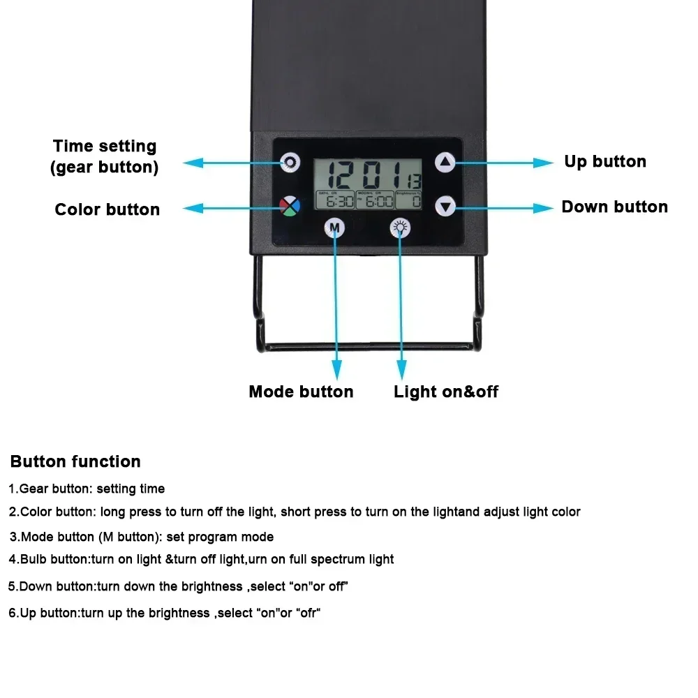 IP68 Waterproof Aquarium LED L - đánh giá và giá Aquarium Plant Light