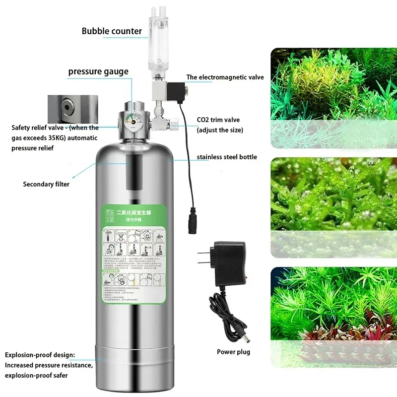 Aquarium CO2 Generator 2L DIY  - đánh giá và giá Planted Aquarium Co2 System