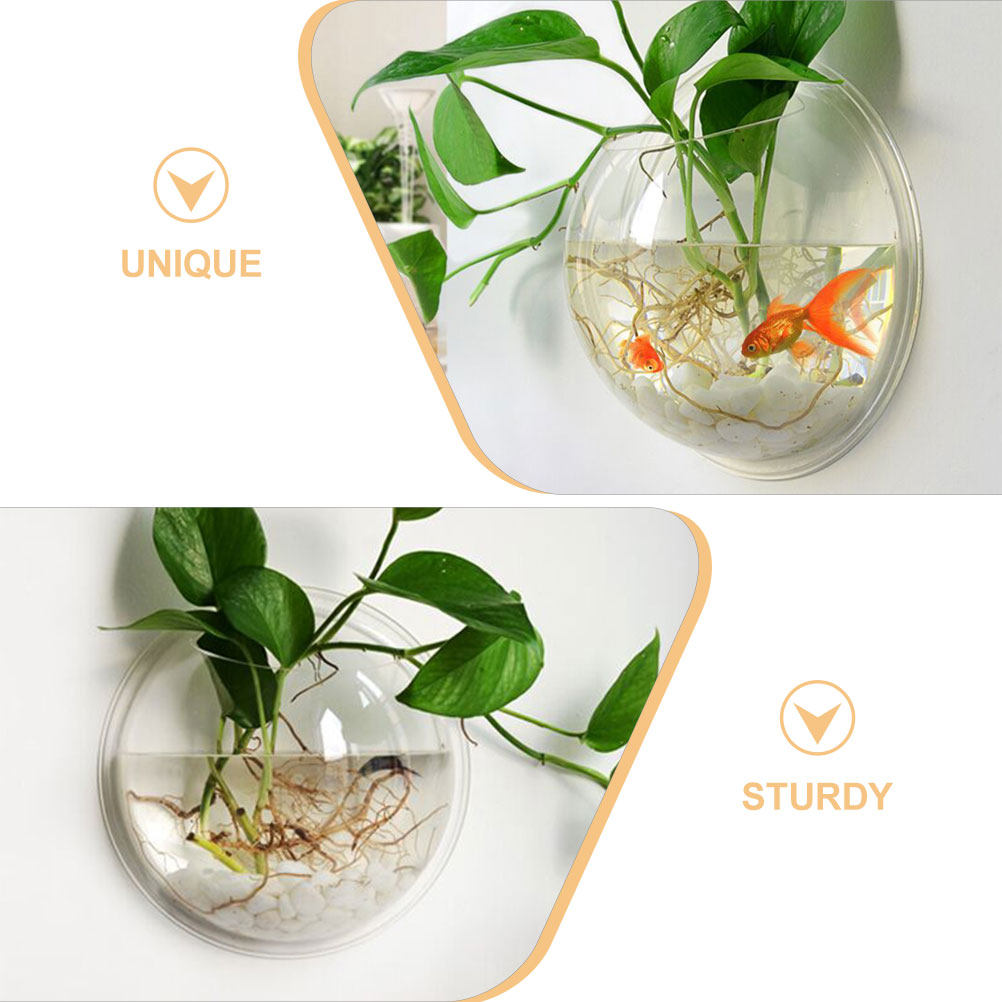 Wall Mounted Fish Bowl Acrylic - đánh giá và giá Aquarium Planted Wall