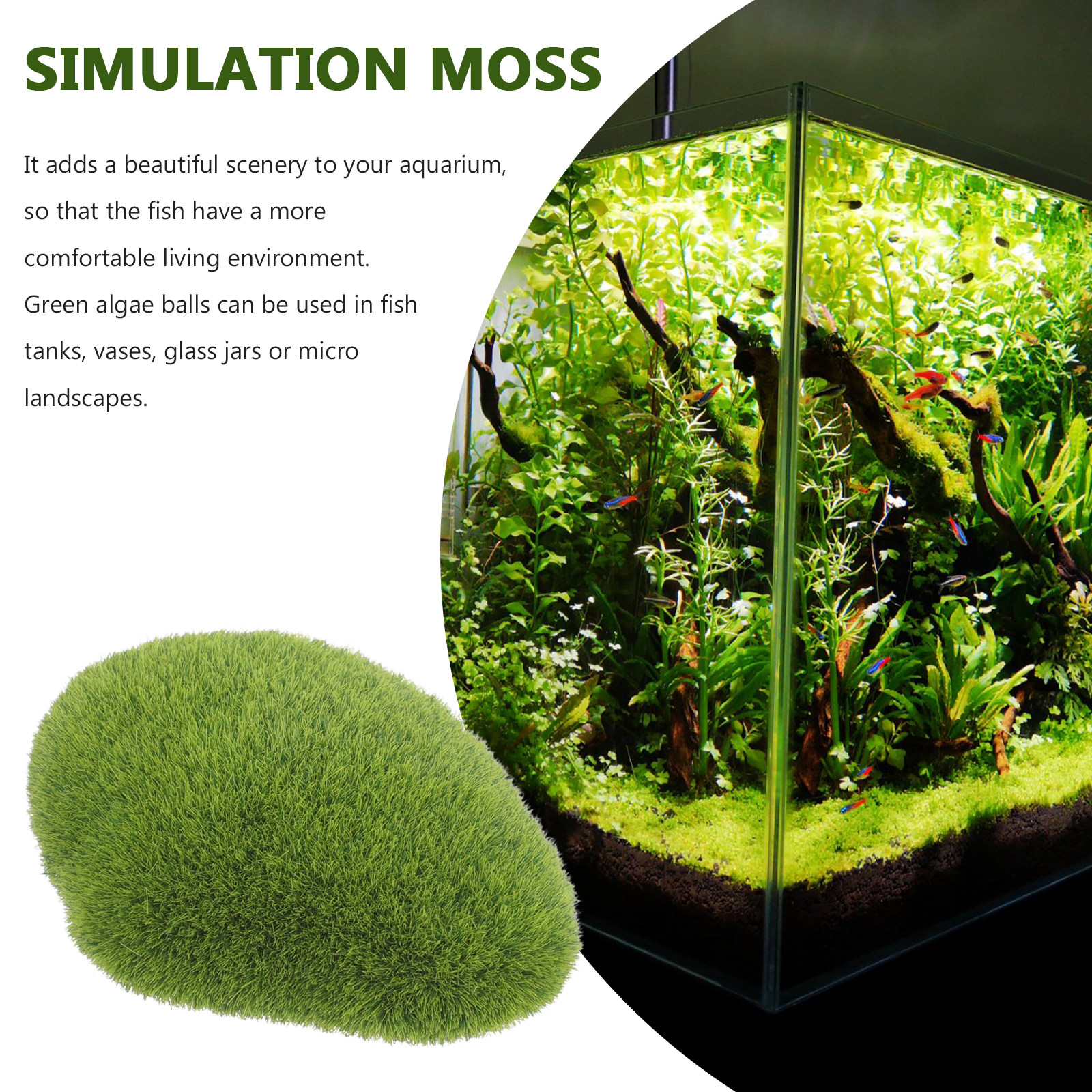 Premium Resin Simulation Moss  - đánh giá và giá Planted Aquarium Jar